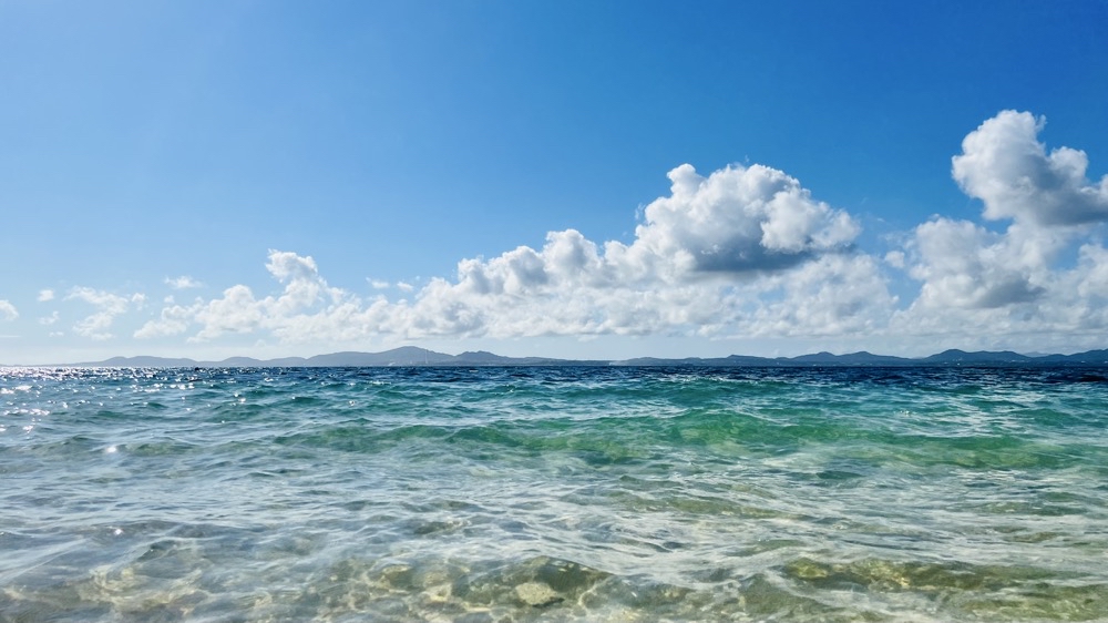 透明度が高い沖縄の海